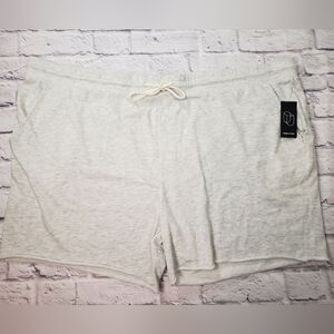 NEW Women's Size 5XL Orginal Use Heathered Grey Sweat Shorts Elastic Waist